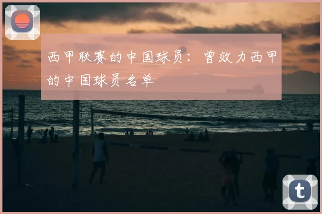 西甲联赛的中国球员:曾效力西甲的中国球员名单